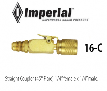 Imperial 16-C rechte snelkoppeling voor 1/4 SAE