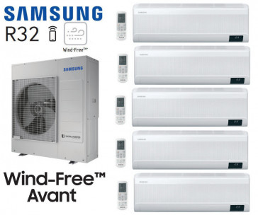 Samsung Windvrij Avant 5-Split AJ100TXJ5KG + 4 AR07TXEAAWK + 1 AR18TXEAAWK