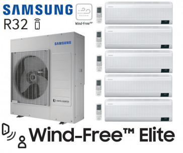 Samsung Wind-Free Elite 5-Split AJ100TXJ5KG + 4 AR07TXCAAWKN + 1 AR12TXCAAWKN