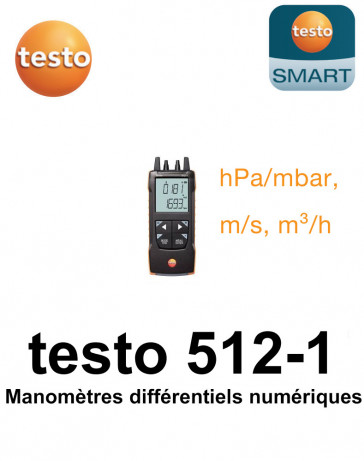 testo 512-1 - Manomètre différentiel numérique avec connexion à l’App