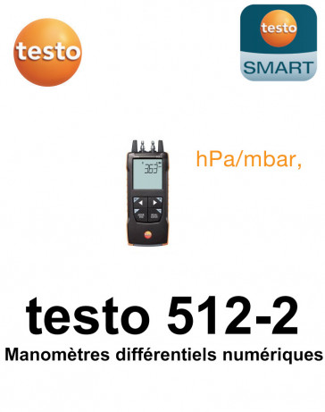 testo 512-2 - Manomètre différentiel numérique avec connexion à l’App