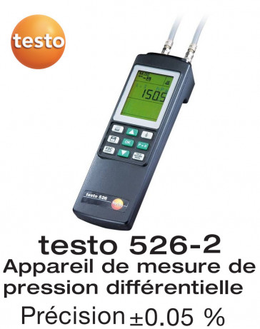Testo 526-2 - Zeer nauwkeurige drukverschilmeter 0...2000 hPa 