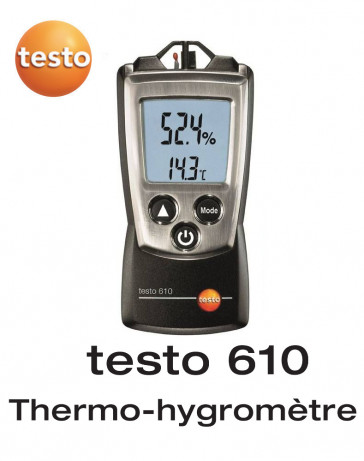 Testo 610 - Thermo-hygrometer in zakformaat