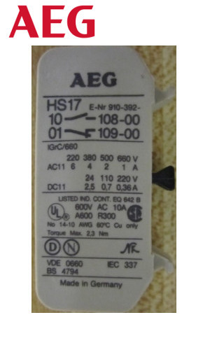 Hulpcontact AEG HS17