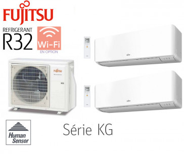 Fujitsu Bi-Split wandmontage AOY50M2-KB + 1 ASY20MI-KG + 1 ASY35MI-KG