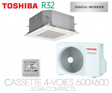 Toshiba RAV-RM301MUT-E 4-kanaals 600x600 Ultra-Compacte DI Cassette 