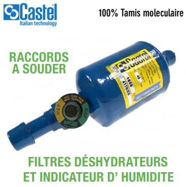 Castel filterdroger met kijkglas 4116/M10S - 10 MM ODS aansluiting