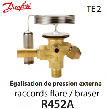 Thermostatisch expansieventiel TE 2 - 068Z3809 - R452A Danfoss 