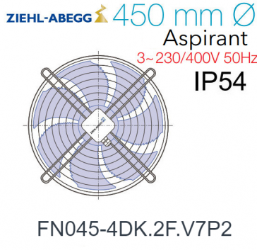 Ziehl-Abegg FN045-4DK.2F.V7P2 Axiaal ventilator