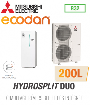 Ecodan Omkeerbare HYDROSPLIT DUO 200L R32 ERPT20X-VM2D + PUZ-HWM140VHA