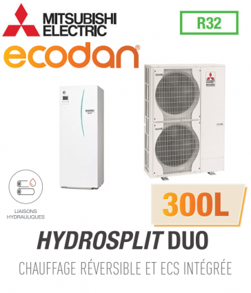 Ecodan Omkeerbare HYDROSPLIT DUO 300L R32 ERPT30X-VM2ED + PUZ-HWM140VHA