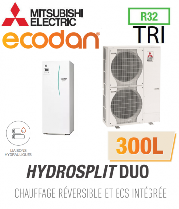 Ecodan Omkeerbare HYDROSPLIT DUO 300L R32 ERPT30X-VM2ED + PUZ-HWM140YHA