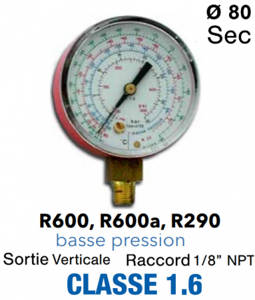 Manometer voor R290 - R600 - R600A