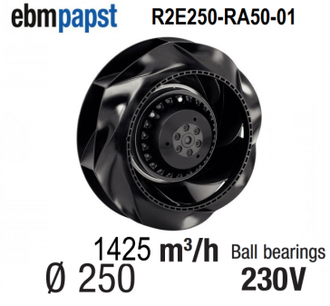 Centrifugaalventilator EBM-PAPST - R2E250-RA50-01- in 230 V