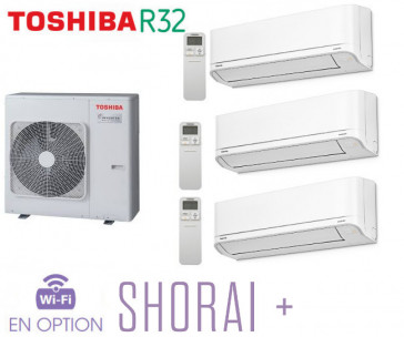 Toshiba SHORAI + Tri-Split RAS-3M26U2AVG-E + 3 RAS-B10J2KVSG-E