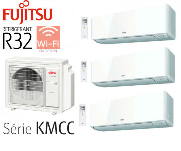 Fujitsu Tri-Split wandmontage AOY71M3-KB + 2 ASY20MI-KMCC + 1 ASY35MI-KMCC