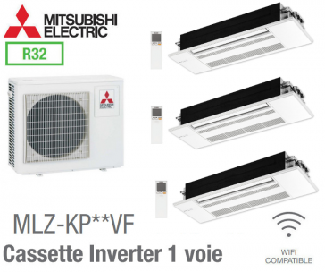 Mitsubishi Tri-split Cassetteomvormer 1 kanaal MXZ-5F102VF + 2 MLZ-KP25VG+ 1 MLZ-KP50VG