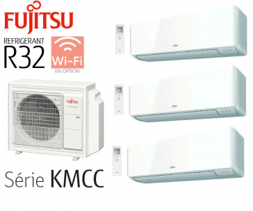 Fujitsu Tri-Split wandmontage AOY80M4-KB + 2 ASY20MI-KMCC + 1 ASY40MI-KM