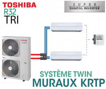Tweeling Toshiba wandmontage KRTP SDI R32 drie fase