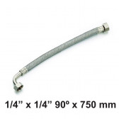 Capillaires flexibles 1/4” x 1/4” 90º x 750 mm