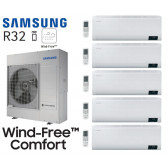 Samsung Wind-Free Comfort 5-Split AJ100TXJ5KG + 4 AR07TXFCAWKN + 1 AR18TXFCAWKN