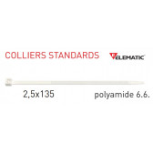 Standaard kabelbinders Natural 135x2,5 mm van "Elematic".