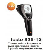 Testo 835-T2 - Infraroodthermometer voor hoge temperatuur - 4-punts lasermarkering 