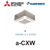 4-weg cassette ventilatorconvector a-CXW 2T 0502 + 3-weg ventiel