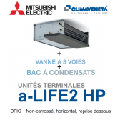 Gesloten ventilatorconvector, horizontaal, met luchtafvoer van onderaf a-LIFE2 HP 2T DFIO 1102