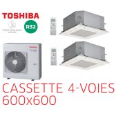 Toshiba CASSETTE 4-VOIES 600X600 Bi-Split RAS-3M26G3AVG-E + 2 RAS-M13U2MUVG-E