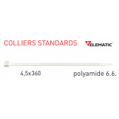 Standaard kabelbinders Natural 360x4,5 mm van "Elematic". 