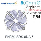 Ventilateur hélicoïde FN080-SDS.6N.V7 de Ziehl-Abegg