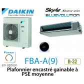 Daikin Advance FBA100A monofasige plafondlamp voor inbouw in het midden van de EP.