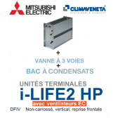 Ventilatorconvector met EC-ventilatoren "Brushless Ducted", verticaal, front return i-LIFE2 HP 2T DFIV 0602