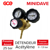 Minidave 96 acetyleenregelaar van GCE