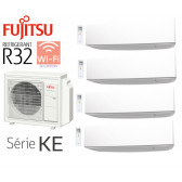 Fujitsu Quad-Split Wandmontage AOY80M4-KB + 2 ASY20MI-KE + 1 ASY25MI-KE + 1 ASY40MI-KE