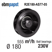 Centrifugaalventilator EBM-PAPST - R2E180-AS77-05 - in 230 V