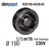 Radiaalventilator EBM-PAPST - R2E190-AO26-05 - in 230 V
