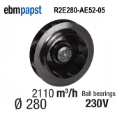 Radiaalventilator EBM-PAPST - R2E280-AE52-05 - in 230 V