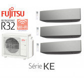 Fujitsu Tri-Split Wandmontage AOY71M3-KB + 2 ASY20MI-KE Zilver + 1 ASY40MI-KE Zilver