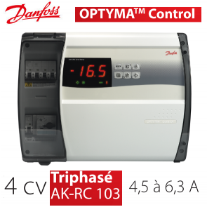 Régulateur de chambre froide Optyma Control - Triphasé 4 cv, 4,5 à 6,3 A - AK-RC103 de Danfoss