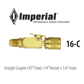 Imperial 16-C rechte snelkoppeling voor 1/4 SAE