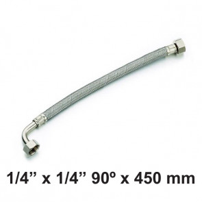 Capillaires flexibles 1/4” x 1/4” 90º x 450 mm