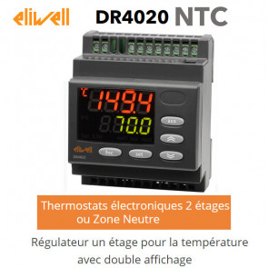Eliwell DR 4020 NTC tweetraps temperatuurregelaar met dubbel display