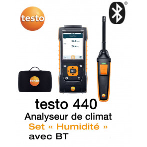 Testo 440 - Multifunctionele Anemometer + Vochtigheidsset met BT