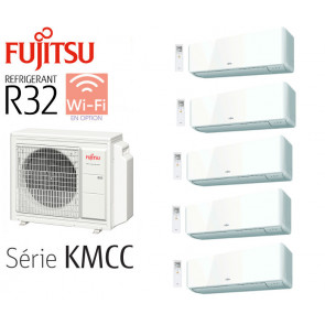 Fujitsu 5-Split Wand AOY100M5-KB + 4 ASY20MI-KMCC + 1 ASY40MI-KM