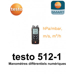 testo 512-1 - Manomètre différentiel numérique avec connexion à l’App