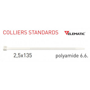Standaard kabelbinders Natural 135x2,5 mm van "Elematic".