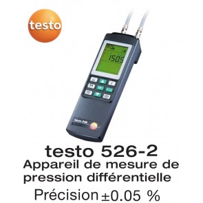 Testo 526-2 - Zeer nauwkeurige drukverschilmeter 0...2000 hPa 