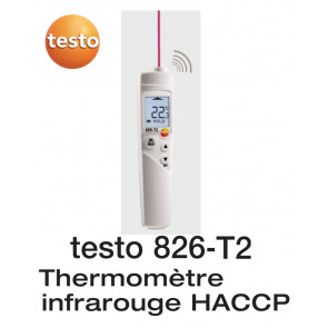 Testo 826-T2 - Infraroodthermometer, met 1-punts laservizier en akoestisch alarm